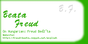 beata freud business card